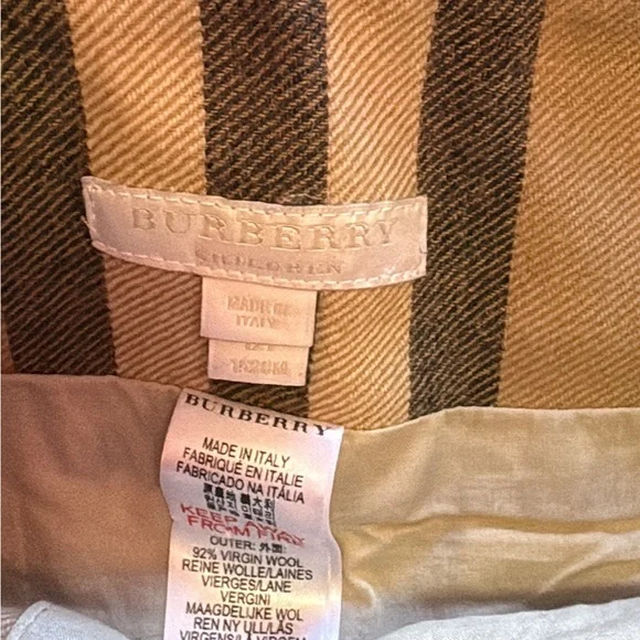 Burberry Beige and Red Plaid A-Line Skirt - Picture 3 of 3